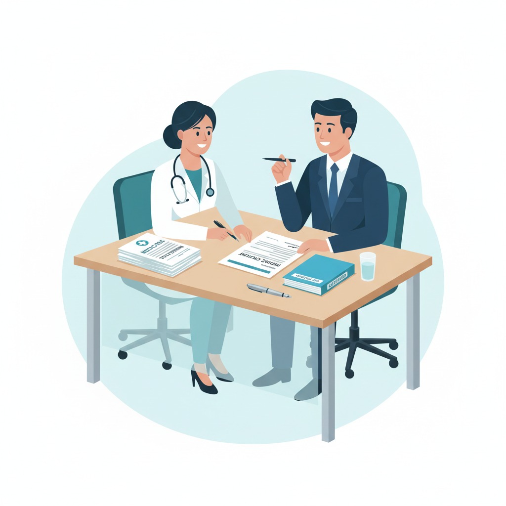 Protect - Doctor and lawyer at desk